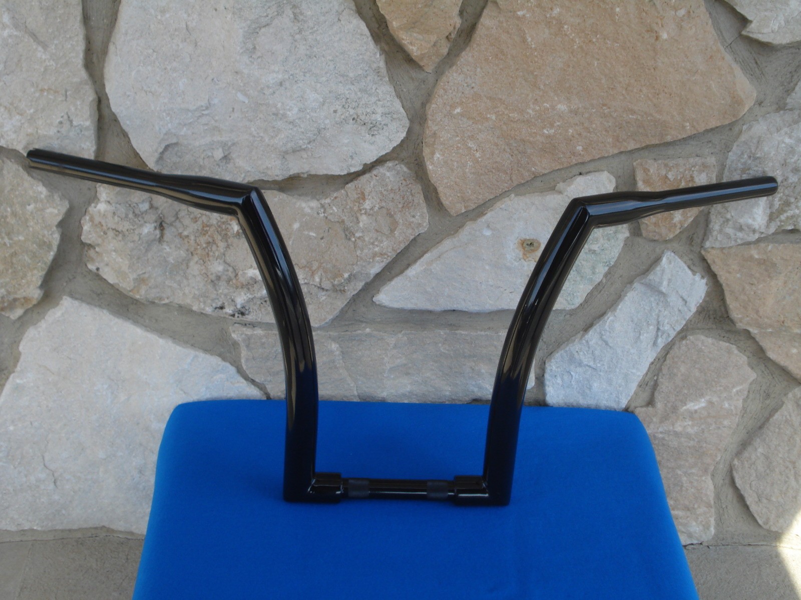 16″ BLACK DNA MONSTER FAT APE HANGER BARS 1-1/2″ HARLEY HANDLEBARS