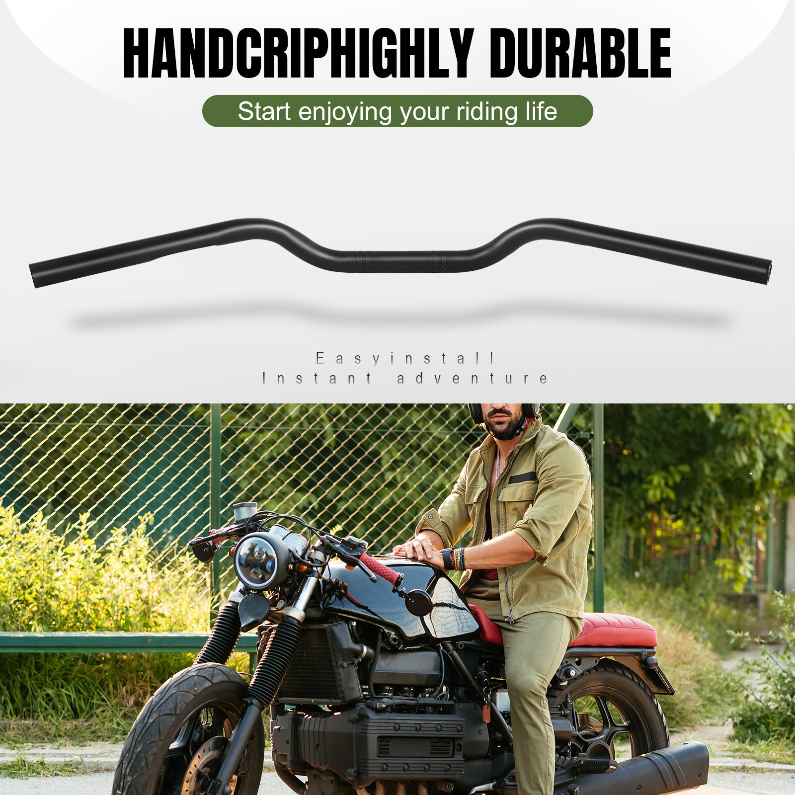 Motorcycle Handlebar 7/8″ 22mm Drag Handle Bars Black For Suzuki SV650 2003-2009