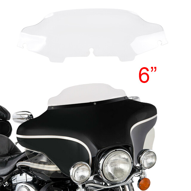 6 inch Windshield for Harley Electra Street Glide 1996-2013 Wave Windscreen