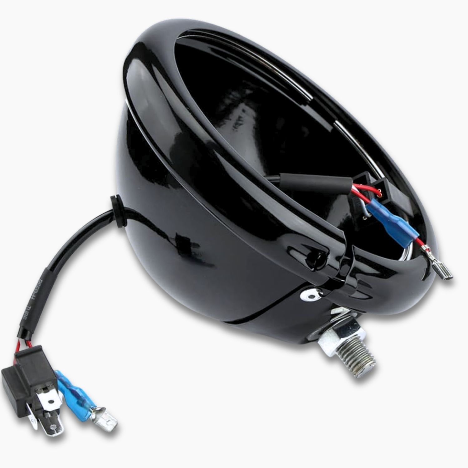 5.75″ Gloss Black Top Mount Headlight Housing Bucket Harley Dyna Sportster FXR