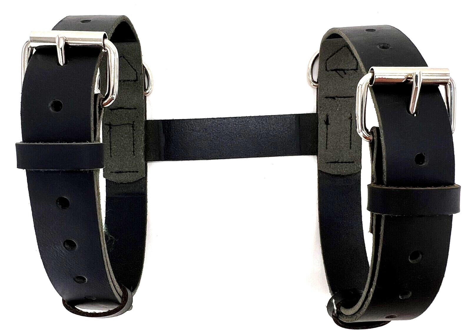 Motorcycle Biker Genuine Leather American Made Blanket Roll Up Straps