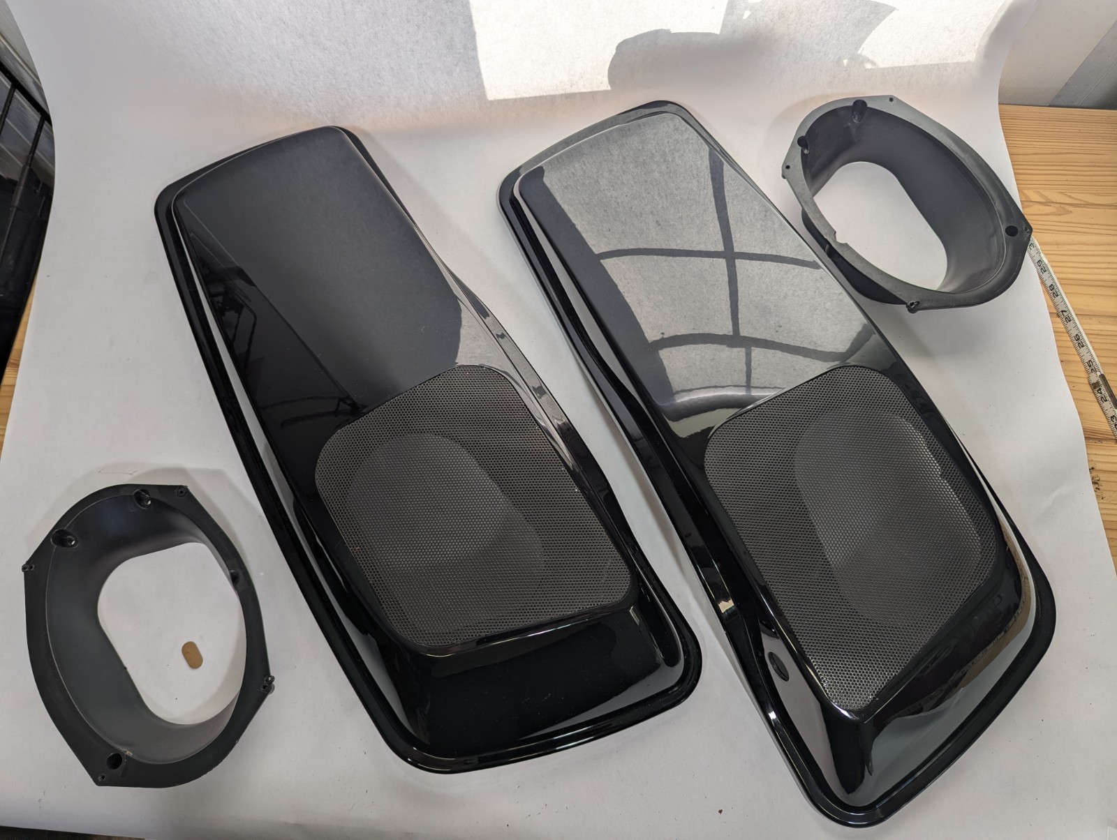 6×9 Black Saddlebag Speaker Lids Cover for Harley Davidson Touring 2014-2021