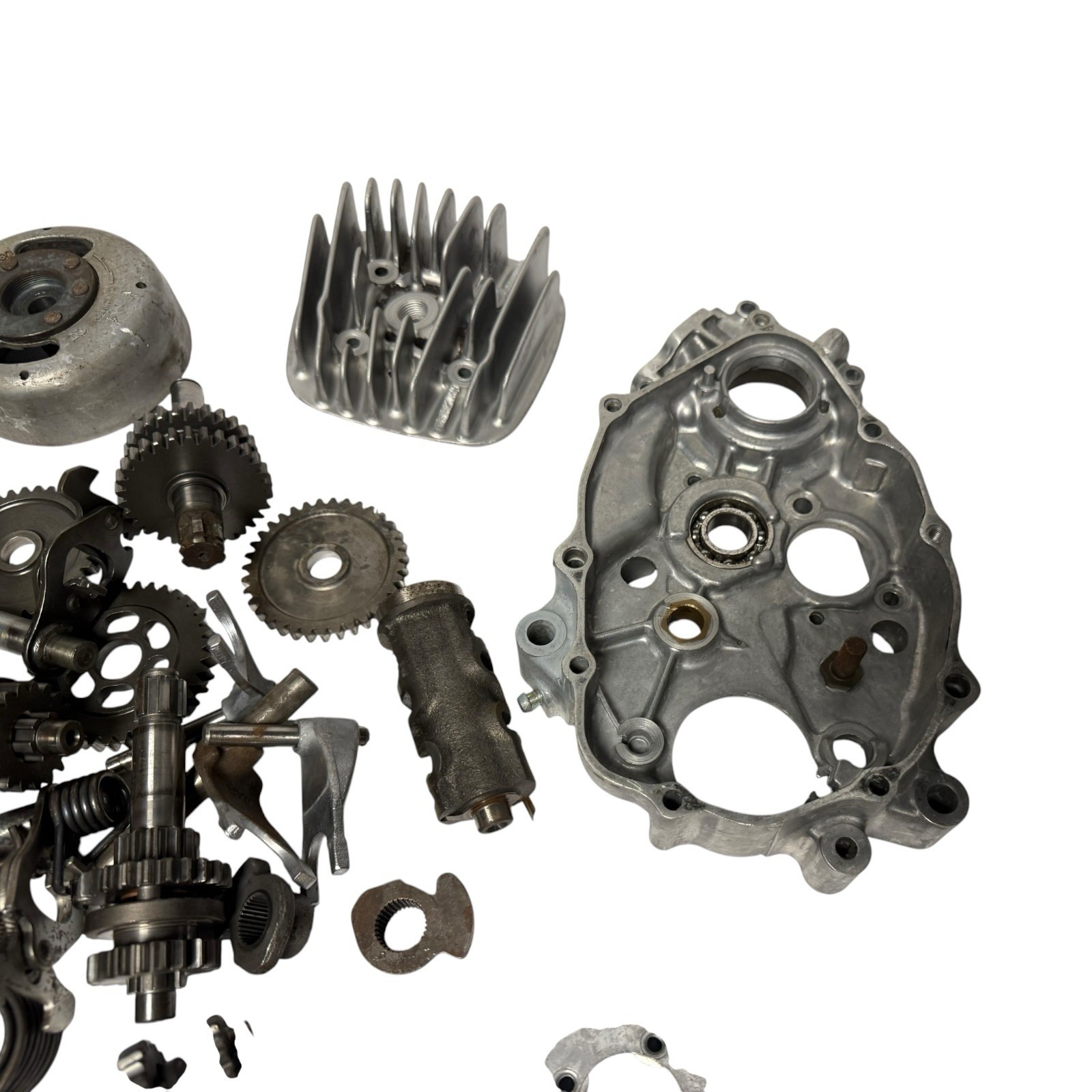 1974-1975 Honda MR50 OEM Engine Internal Parts Lot Cases Transmission Flywheel F