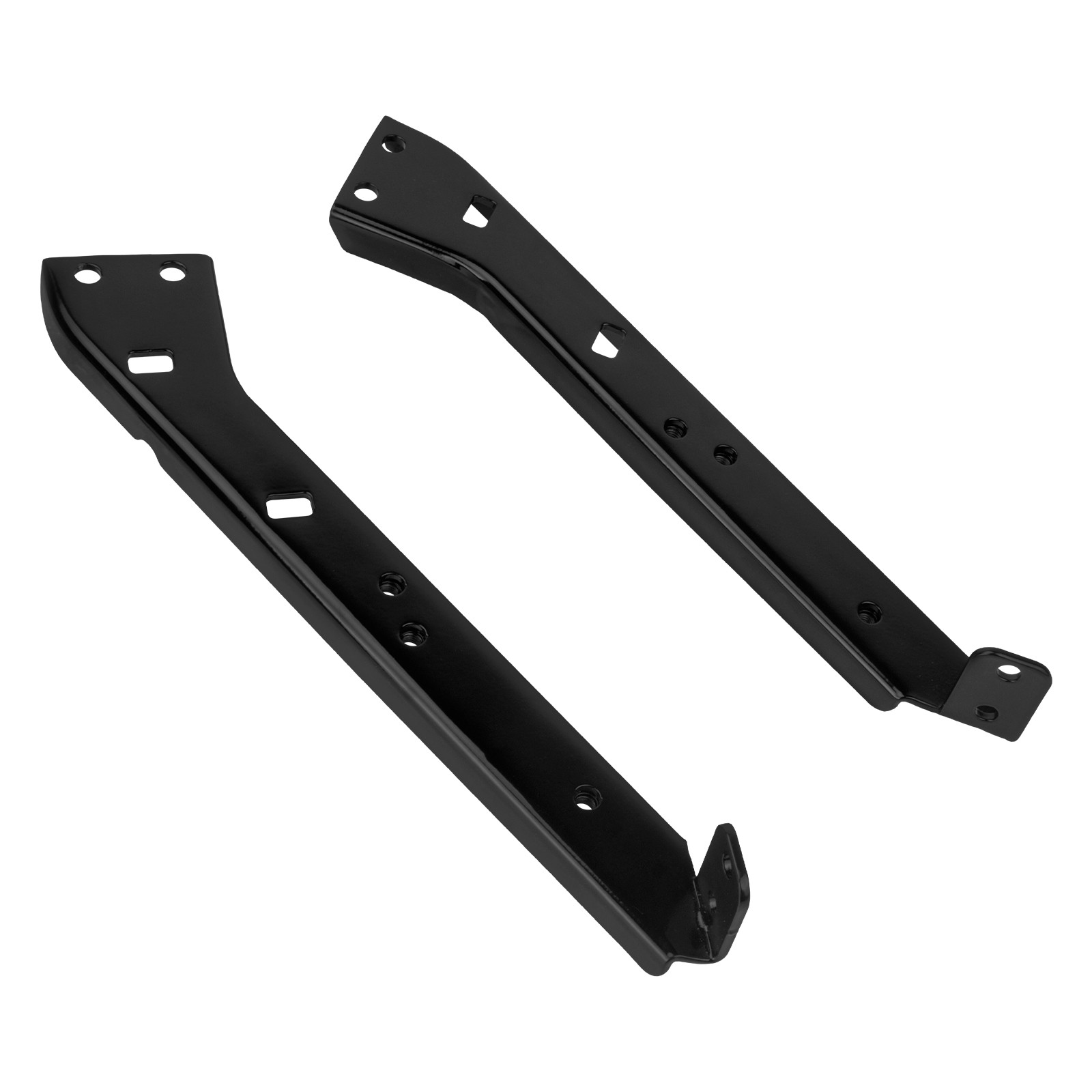 Black Left & Right Side Saddlebag Rail Support Brackets For Harley Touring 85-08