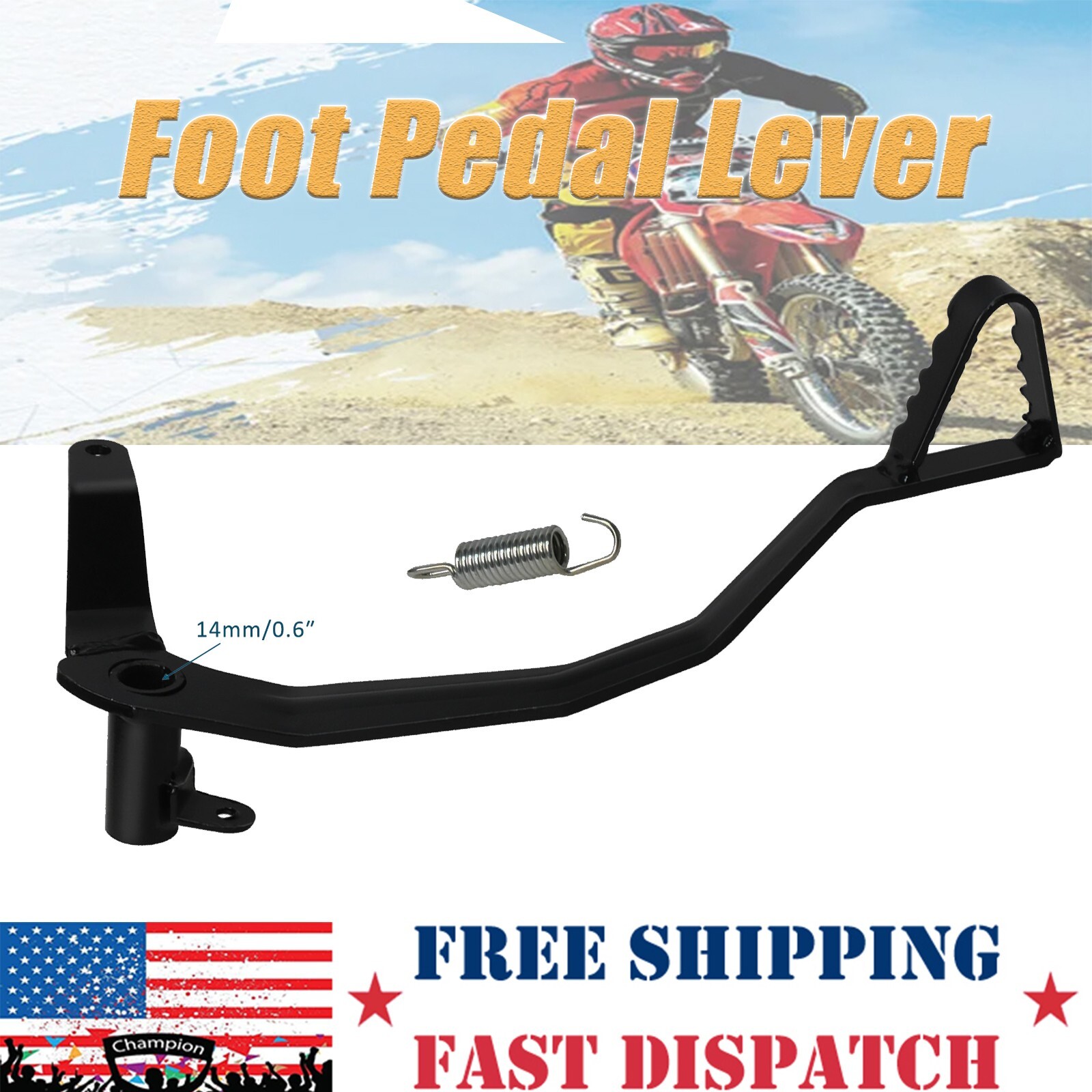 Rear Foot Pedal Lever & Rod Spring For 110cc 125cc Dirt Pit Bike CRF50 XR70