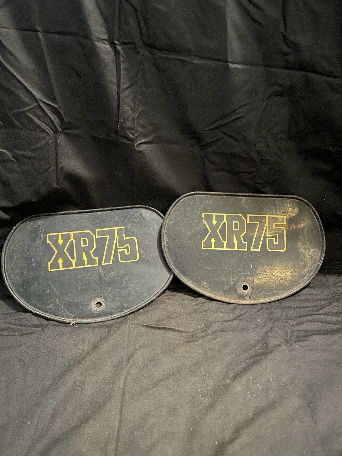 Genuine OEM Honda XR75 Side Plate Panels Pair Left And Right Metal