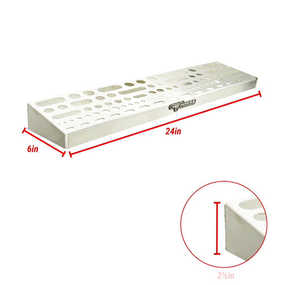 Pit Posse Tool Storage Wall Tray Organizer Rack Holder Aluminum-Made in USA