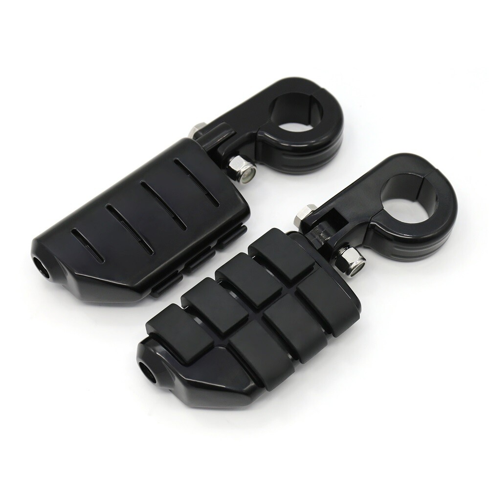 Black Short Footpegs w/ Mounts 1.25″ Crash Bar For Indian Challenger Dark Horse