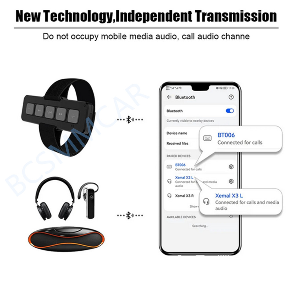 Bluetooth Remote Controller Media Button Motorcycle Switch Hands-free Waterproof