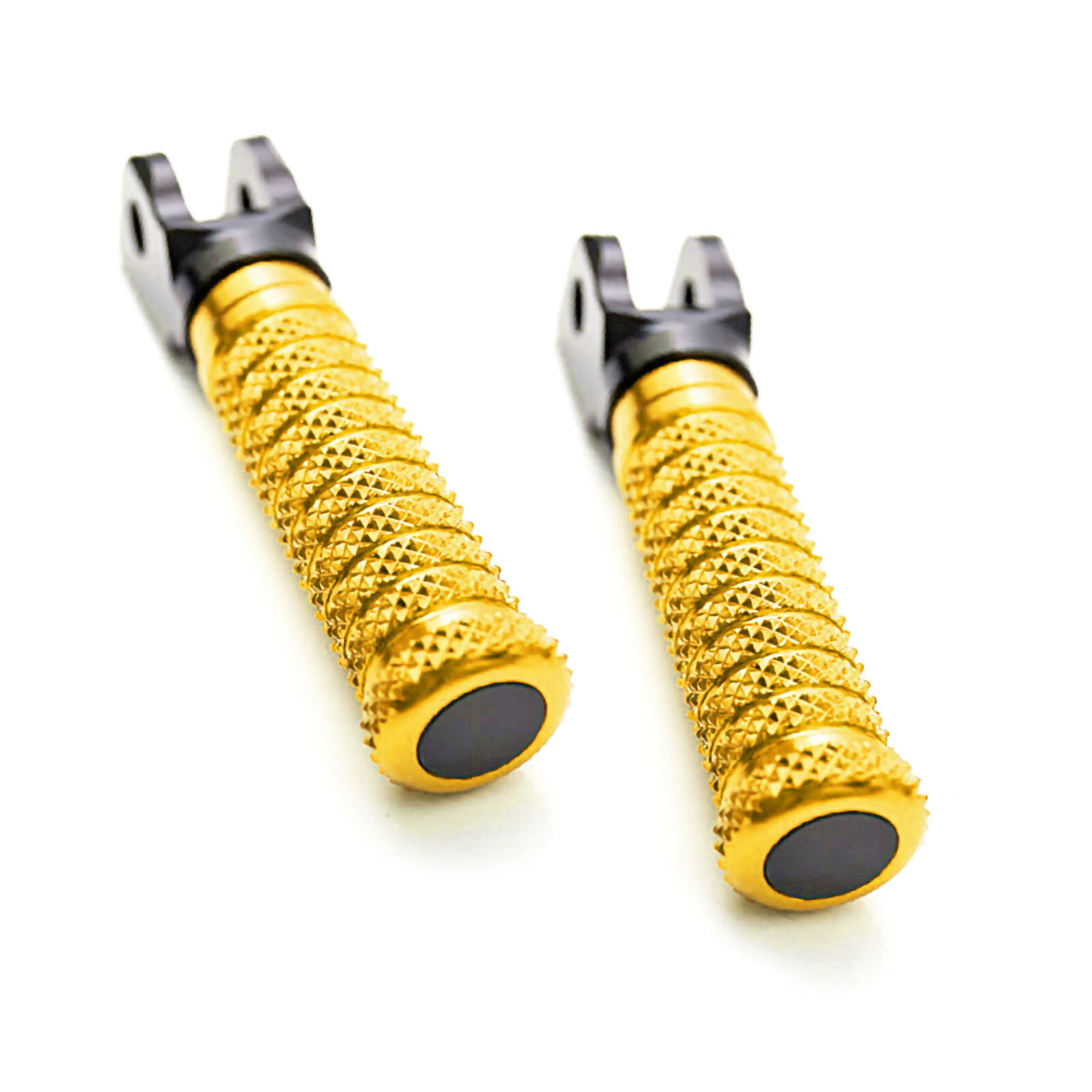 Black Red Gold CNC Front Rider Footpegs For Yamaha YZF R6 2017 2018 2019 20 21