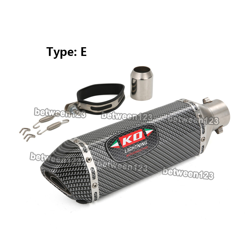 51mm Universal Motorcycle 370mm Exhaust Loud Silencer Tip Muffler Tail Pipe