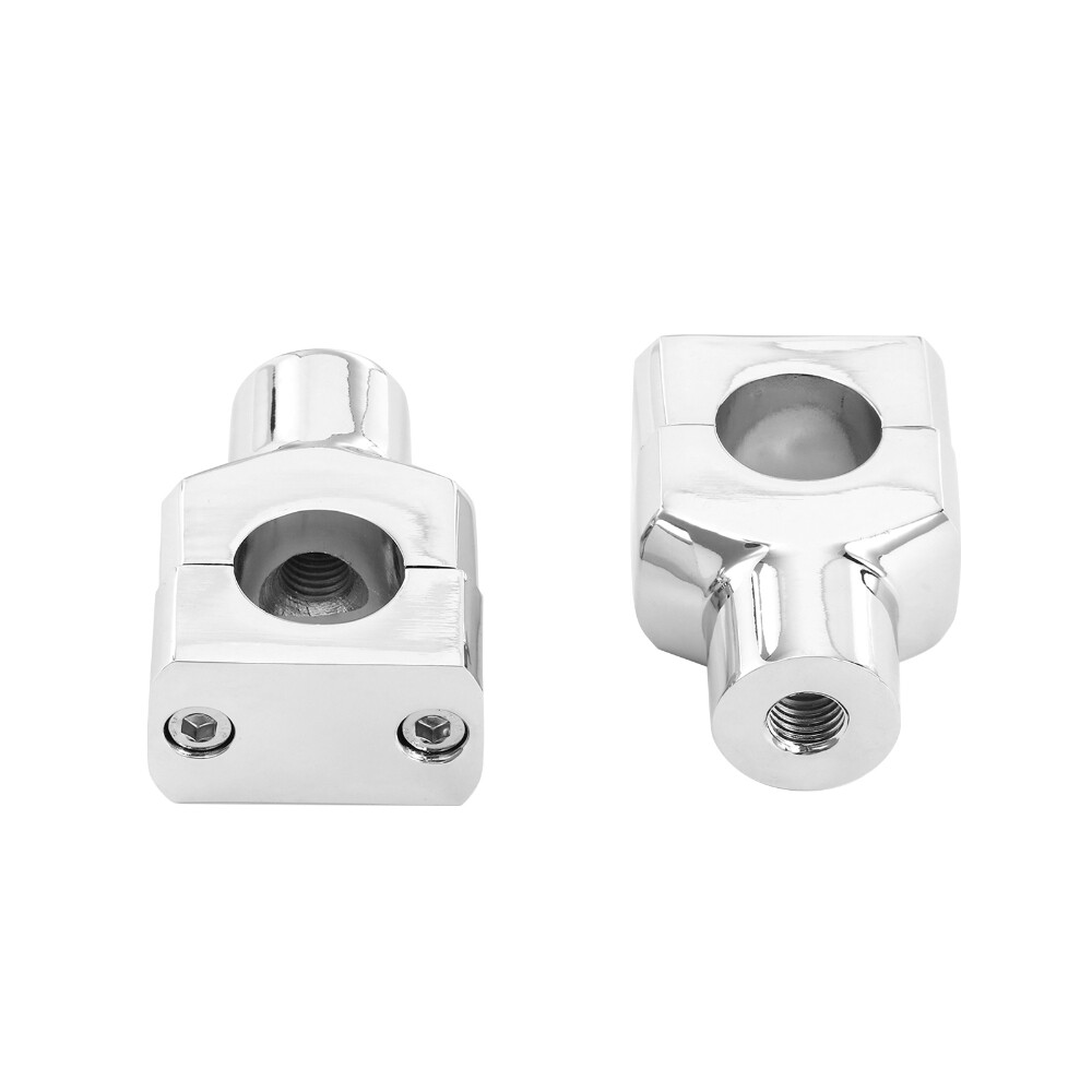 Chrome 1″ Inch 25mm Motorcycle Handlebar Riser Clamp Mount For Harley