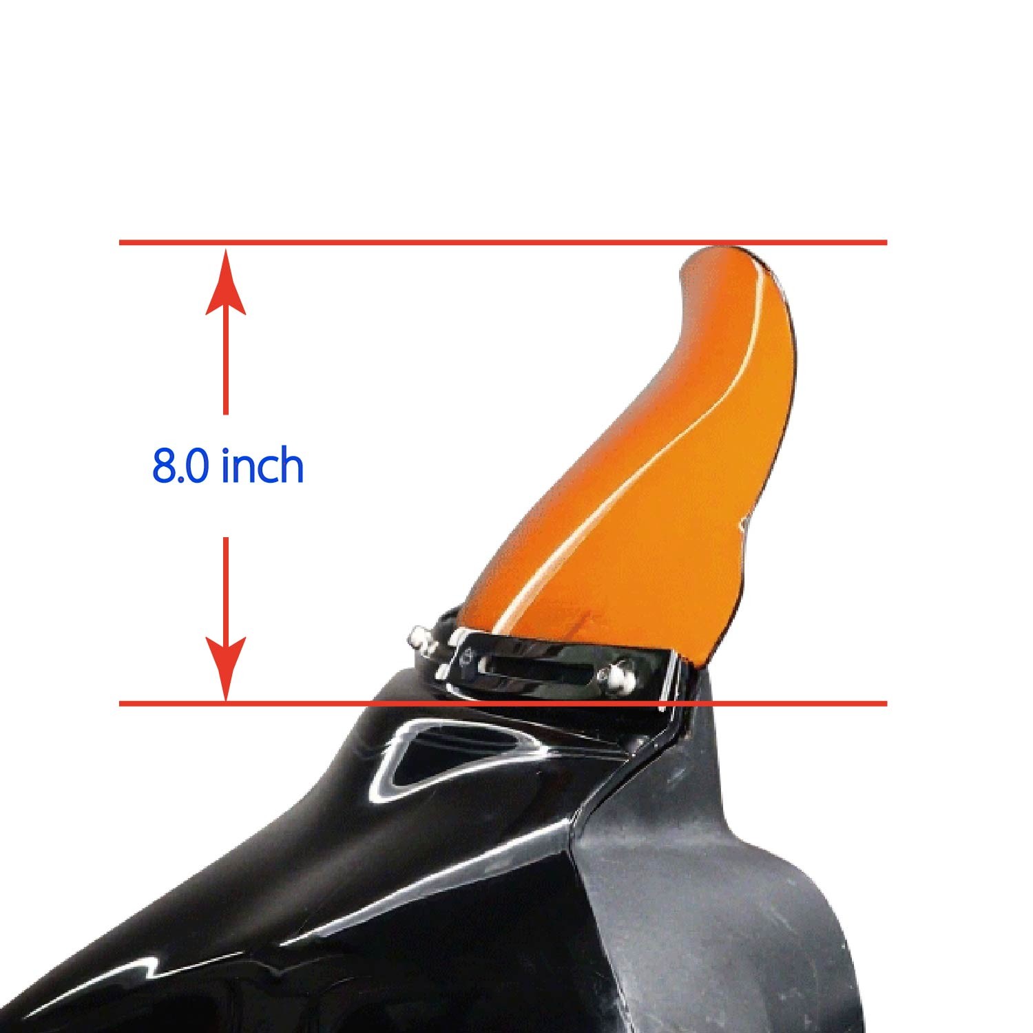 8” Orange Windscreen Windshield For Harley 1996-2013 Touring Ultra LImited FLHXS