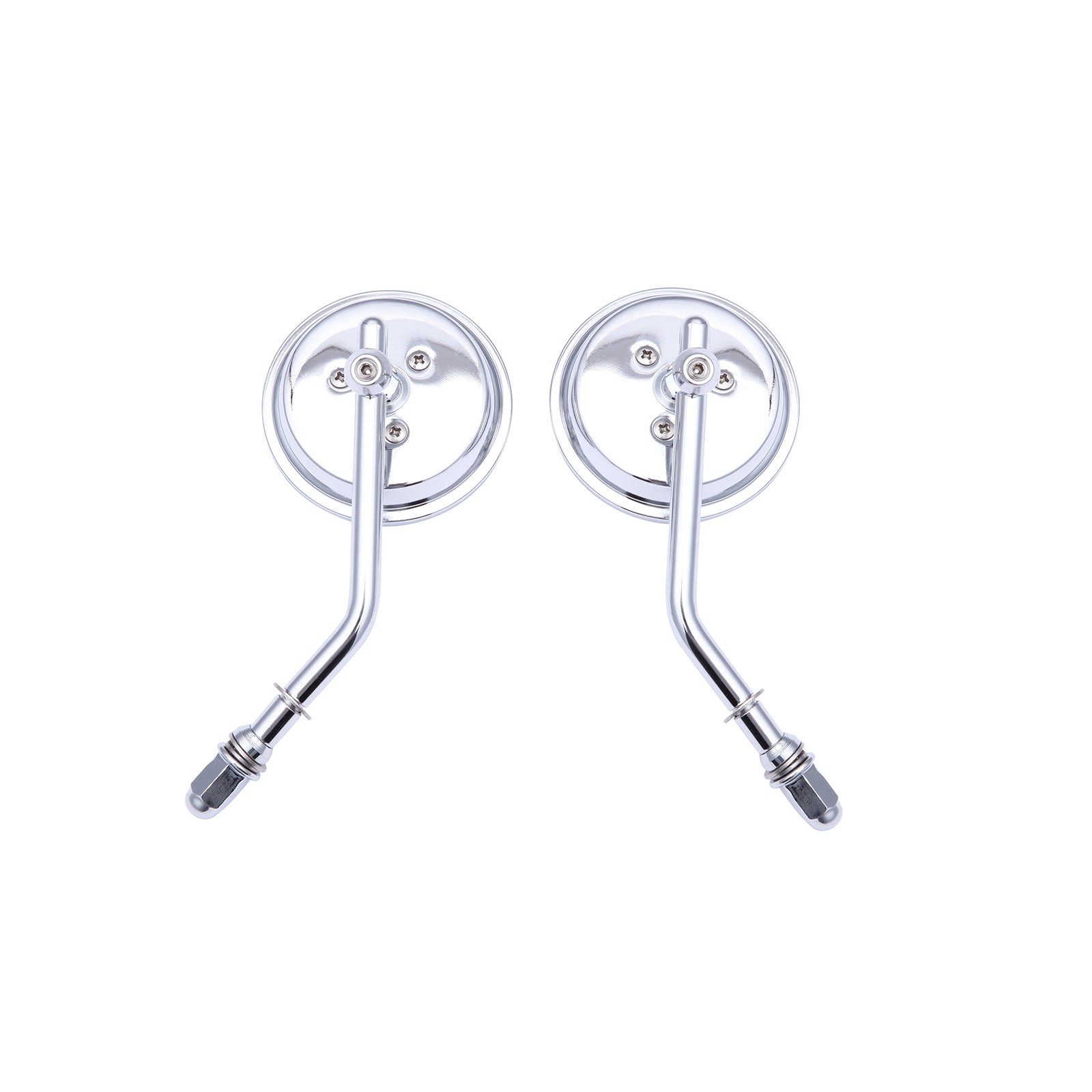Chrome Round Motorcycle Rearview Mirrors For Harley Softail Dyna Bobber Chopper