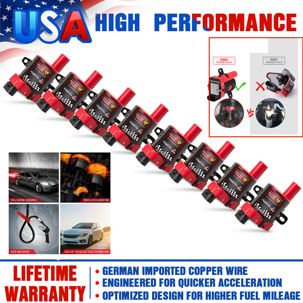 8Pack Ignition Bobinas For Chevy Silverado GMC Sierra Yukon 4.8L 5.3L 6.0L UF262