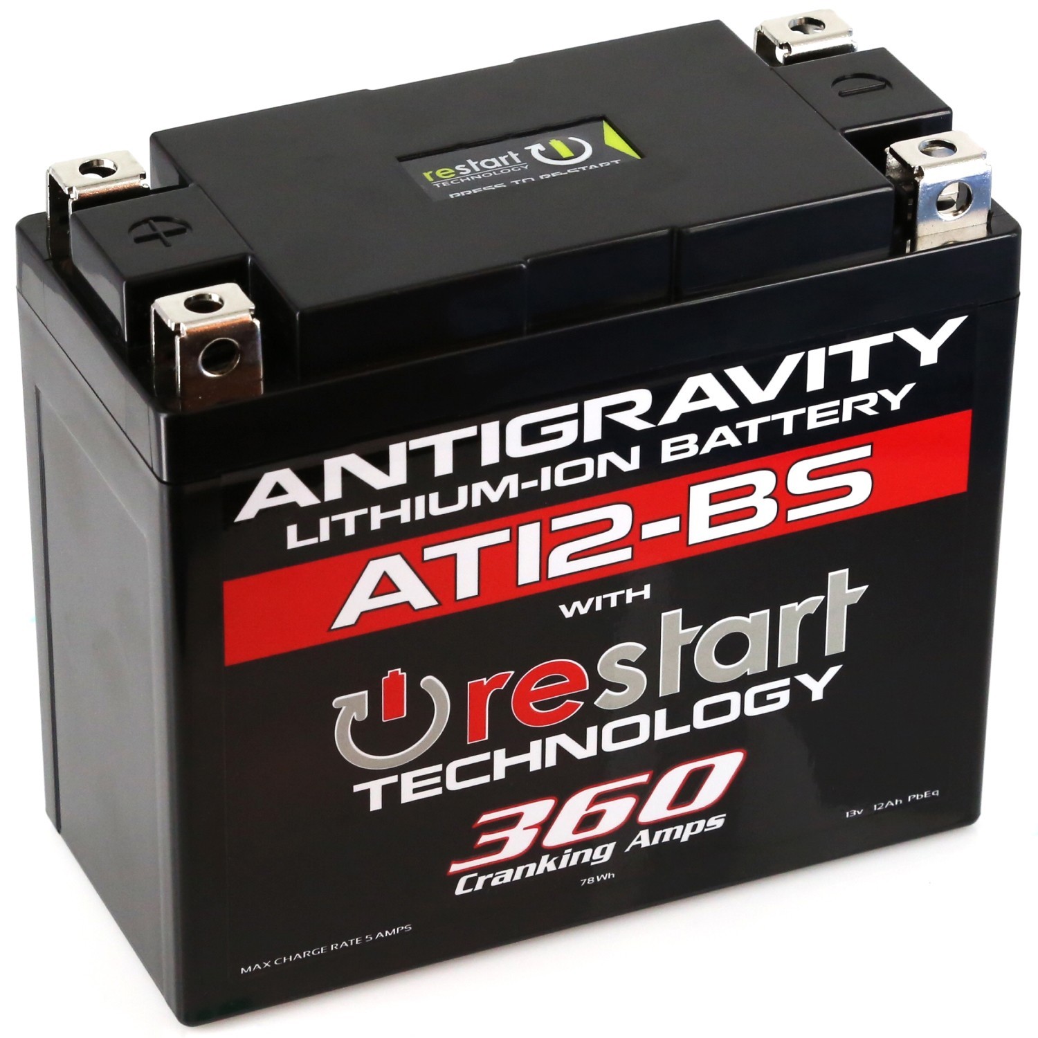 Antigravity AT12BS-RS Lithium Battery RE-START Replaces YT12-BS YT14-BS
