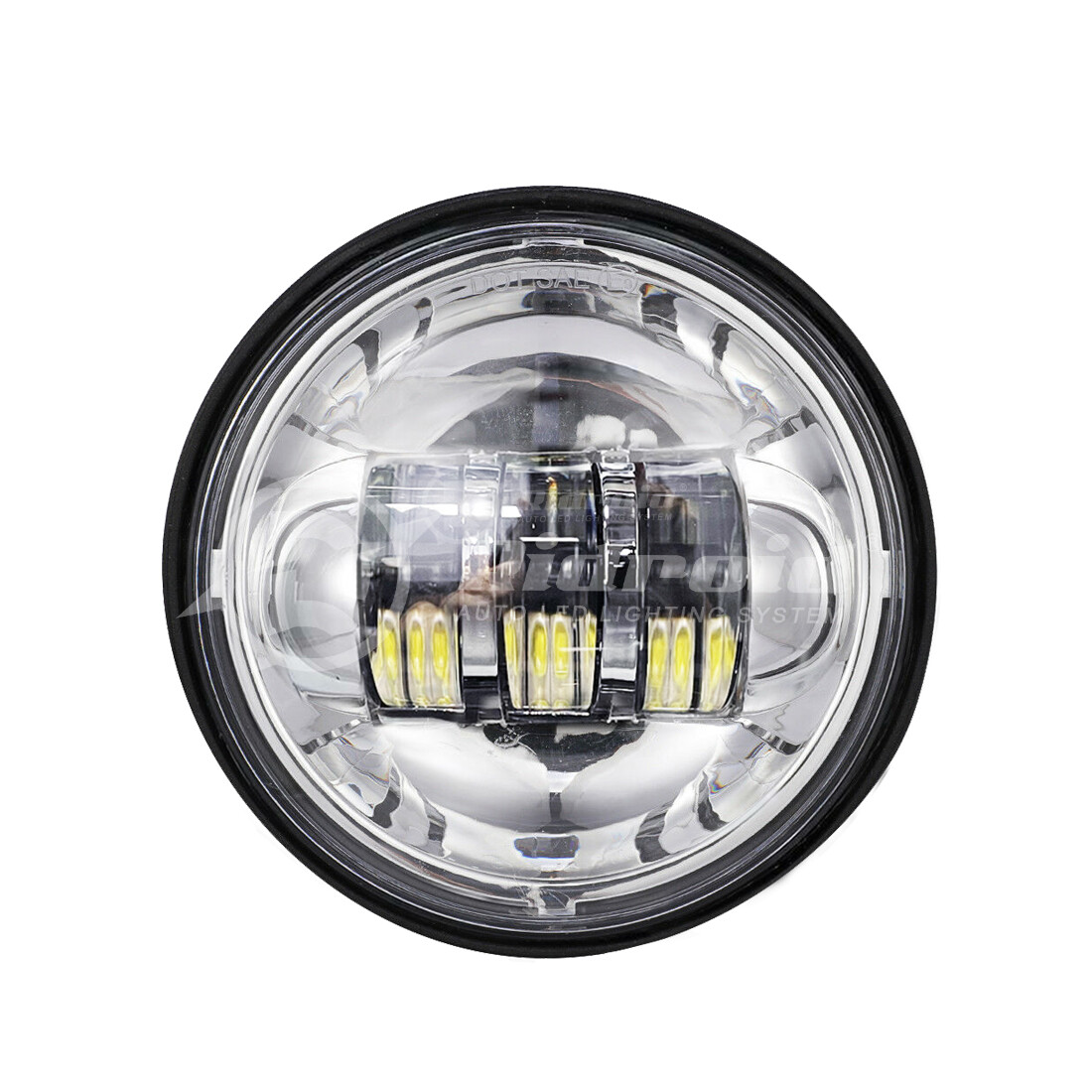 2x 4.5 Inch LED Passing Lights Chrome Fog Spot Lamp for Harley Davidson 4-1/2″