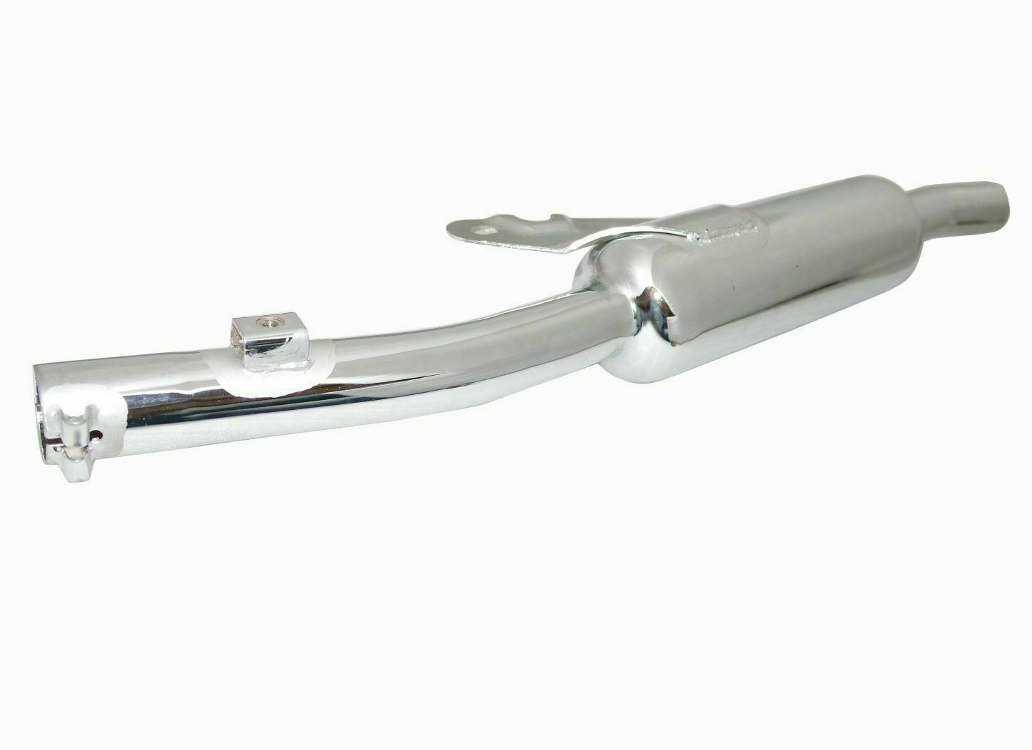 Angular Upswept Exhaust Silencer Chrome For Royal Enfield Classic 500cc