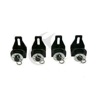 Black/Chrome Saddlebags Conversion Brackets For Harley Softail Fatboy 1984-2017
