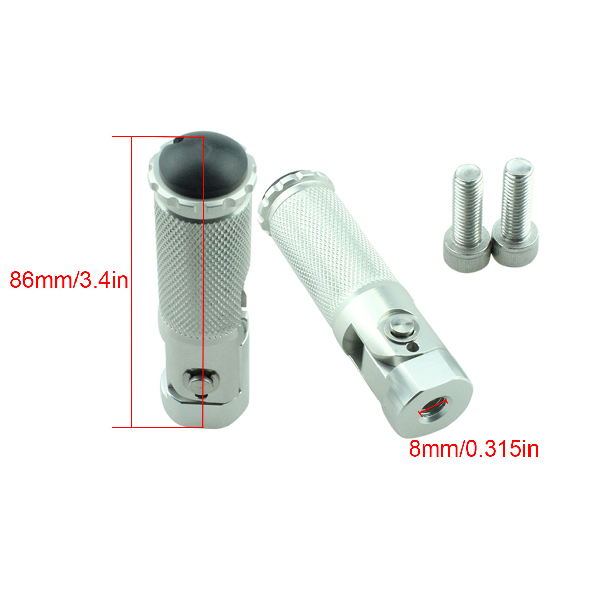 CNC Aluminum Foldable Motorcycle Foot Peg Footrests Footpeg Foot Pegs Pedal Pair
