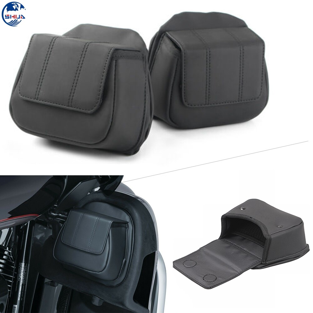 Fairing Lower Door Pocket Bag For Harley Touring Ultra Limited 2014-2020 Black