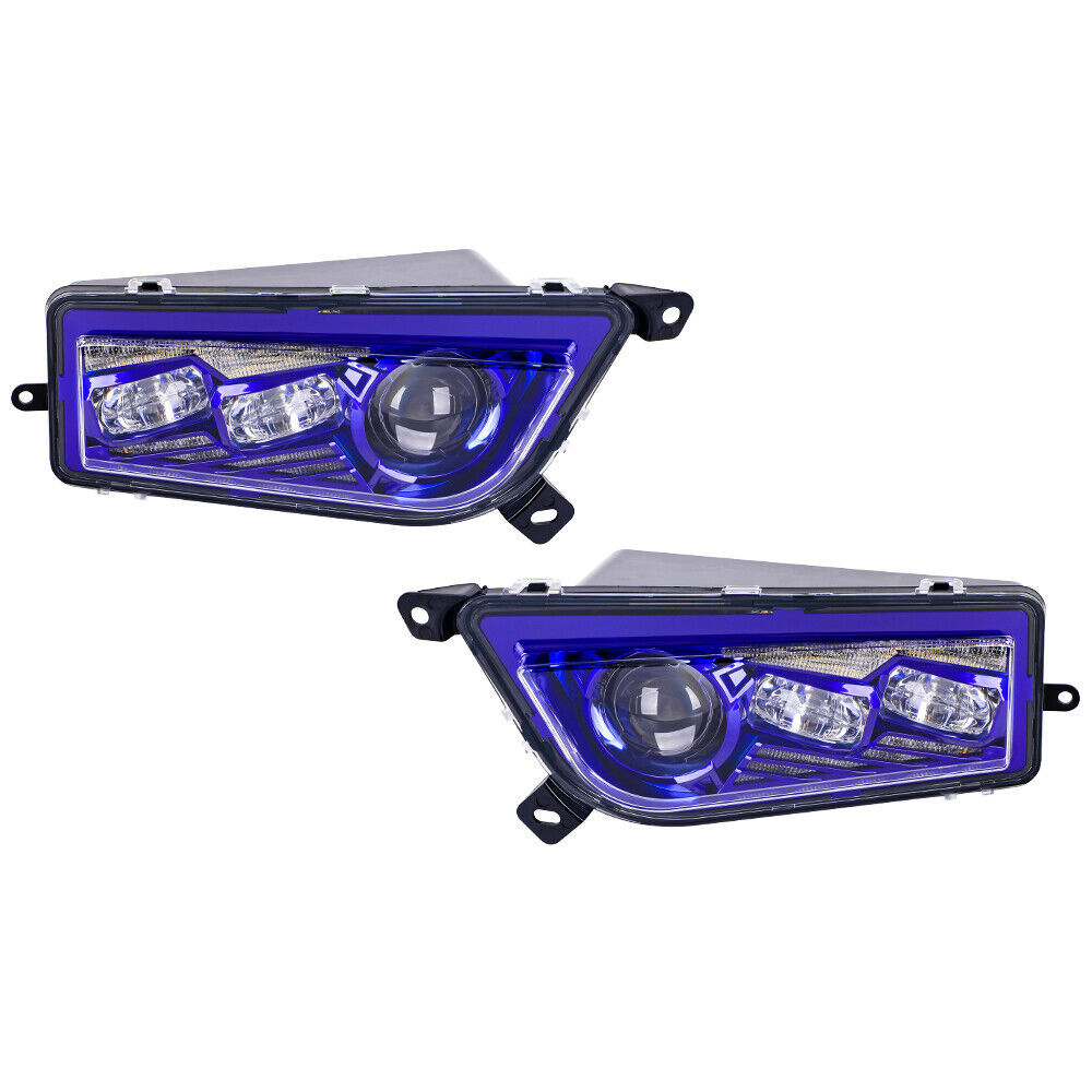 2pcs Blue Halo Auto ATV Accessories LED Headlights for Polaris RZR 900 XP 1000