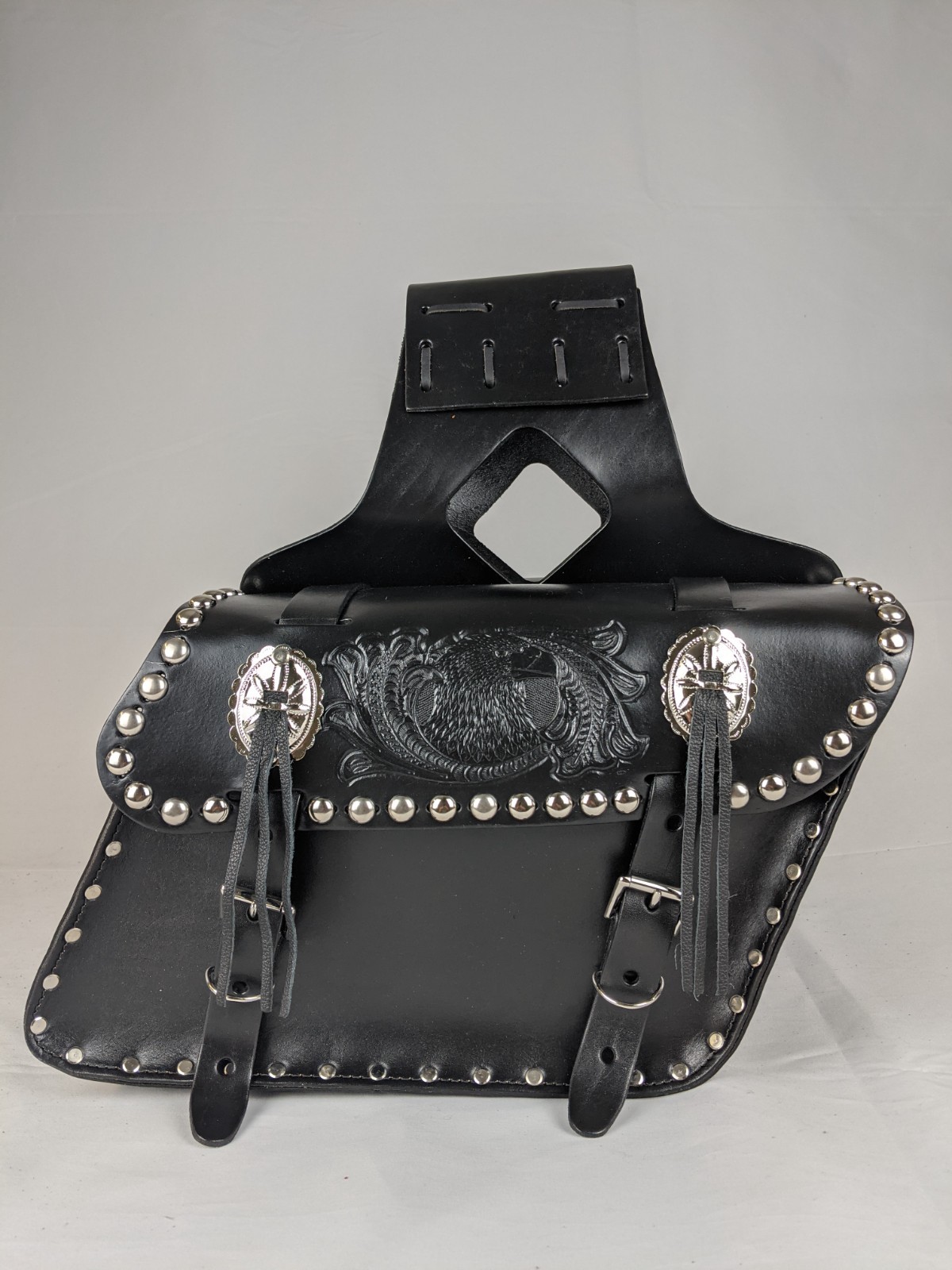 Motorcycle Leather Saddle Bags Classic Throw Over Style Universal fit 46L