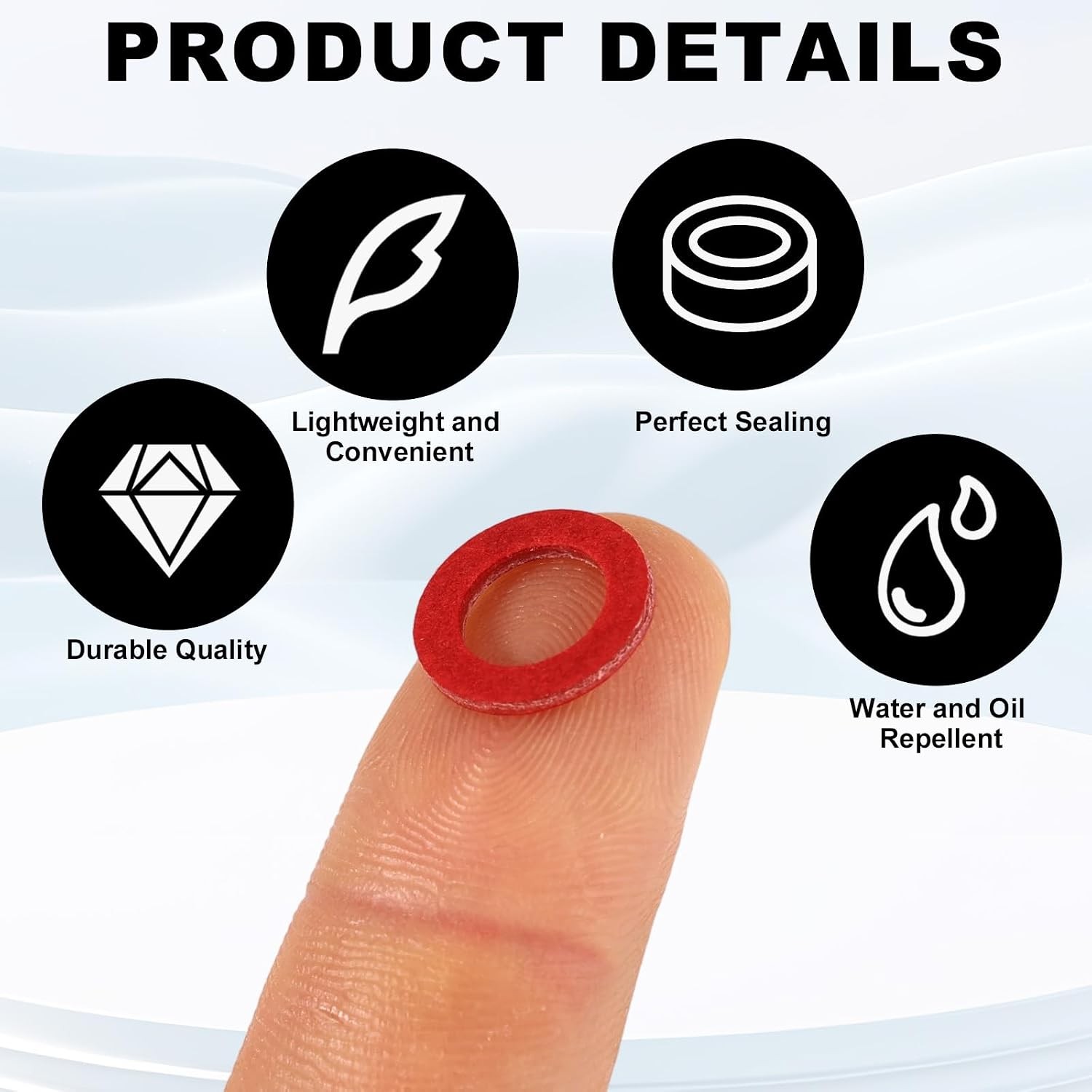 Red Lower Unit Drain Plug Seals Washer Gaskets Yamaha Outboard Motors,Color: Red