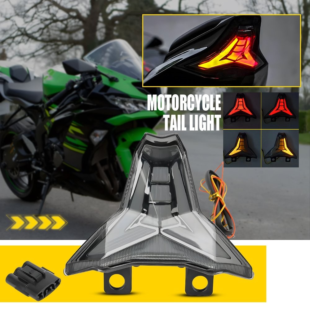 For Kawasaki Ninja 400/Z400 2018-23 Signal LED Integrated Tail Light Red+Amber H
