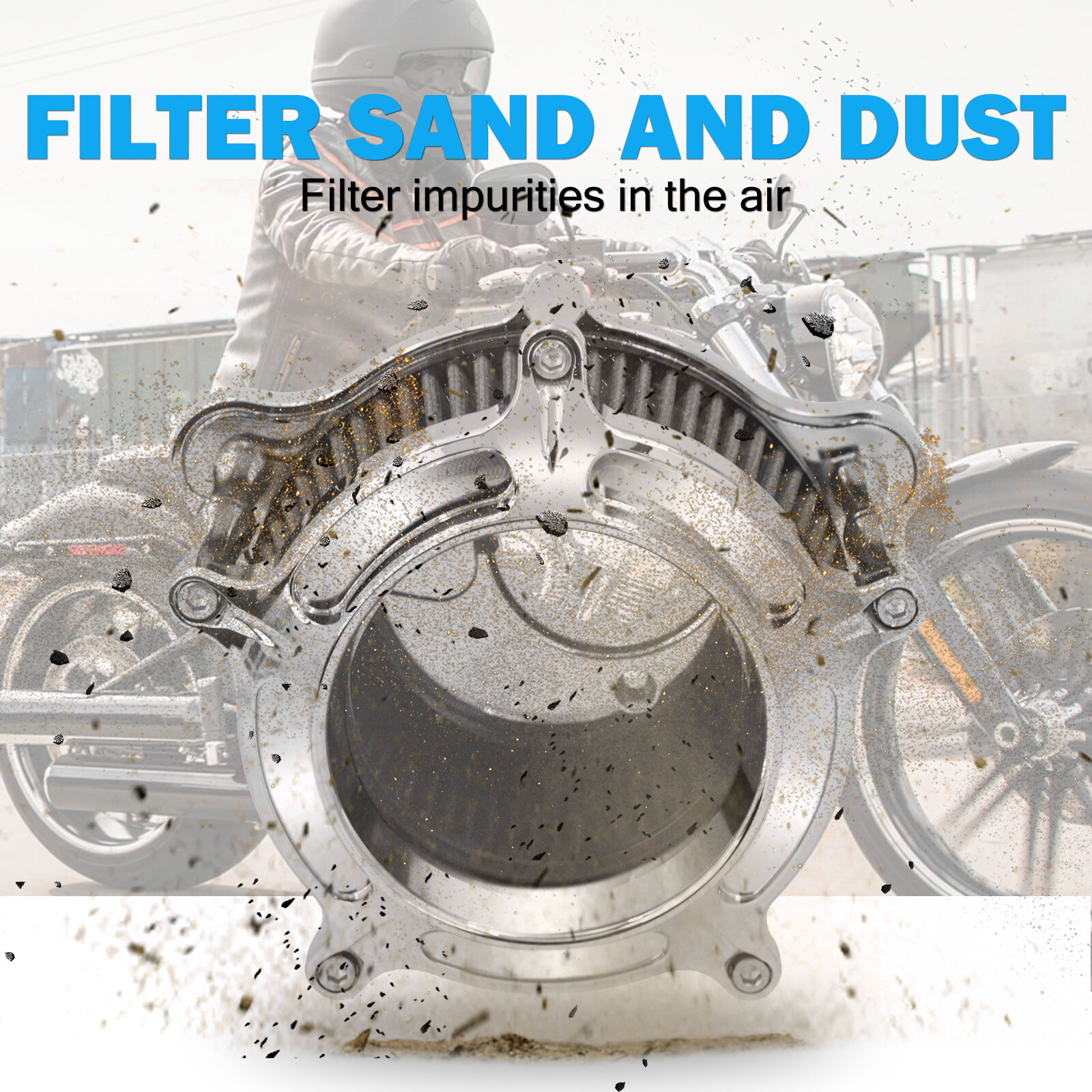 Chrome Air Cleaner Clear Intake Filter Kit For Harley M8 Softail 2018-24 Touring