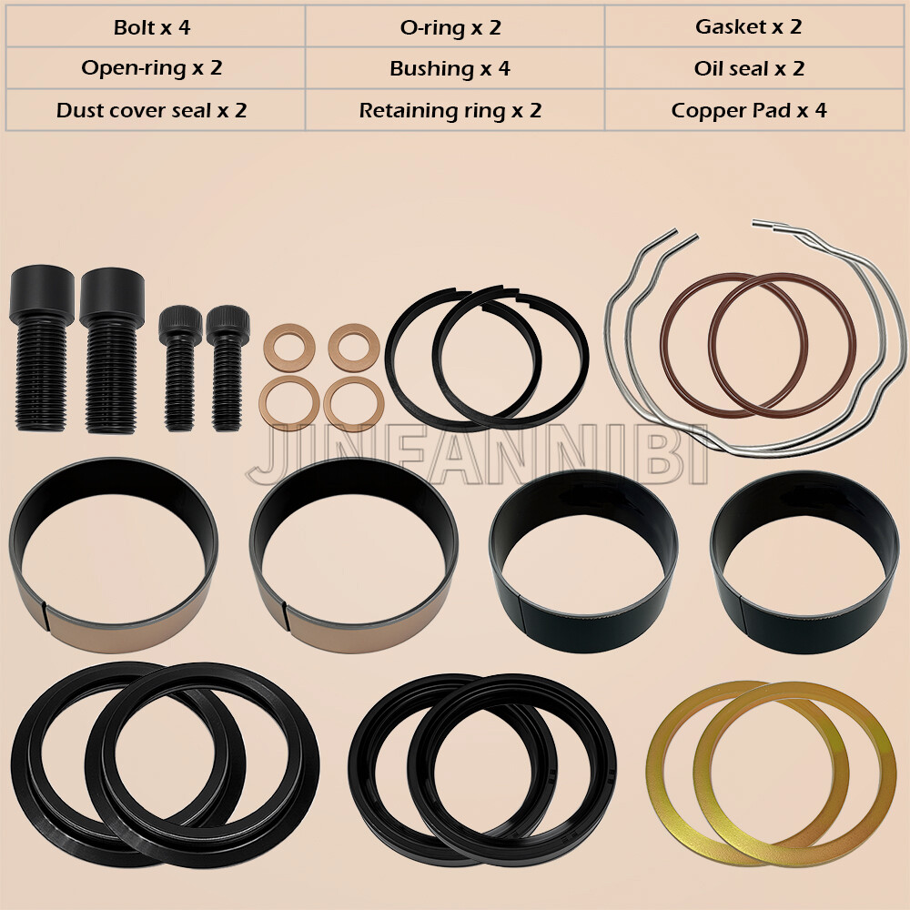 49mm Front Fork Leg Boots Rebuild Kit for Harley Dyna Street Bob FXD FLD 2006-17