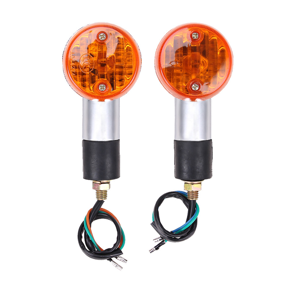 Pair Motorcycle Amber Turn Signals For Kawasaki VN Vulcan 500 800 88 900 Classic