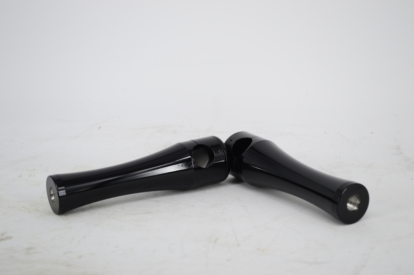 Black 6″ Rise Smooth Handlebar Top Risers Fits For Harley 1″Handle Bars Clamping