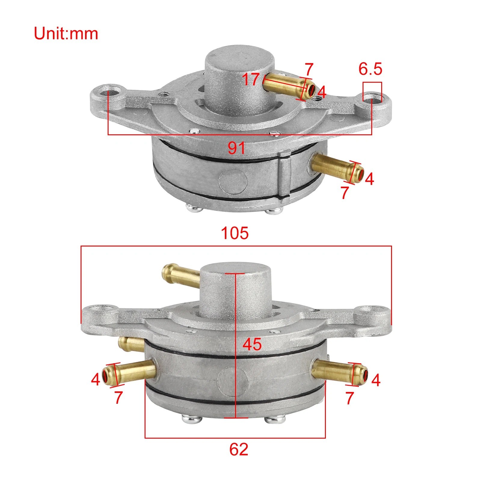 Fuel Pump Honda Mikuni Polaris 500 600 Indy Trail Nor Sport – Aluminium 260g