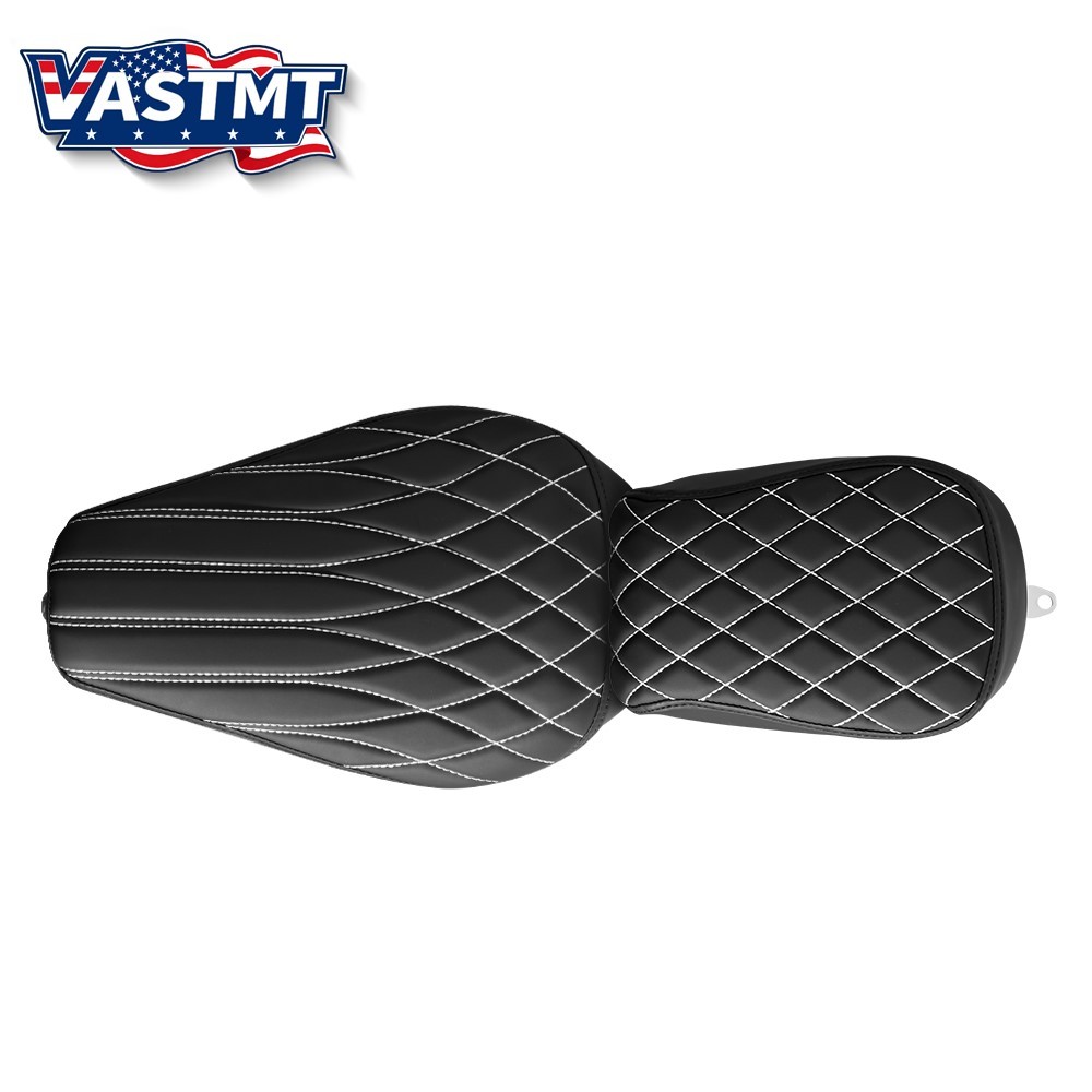 White Stitching Driver Passenger Seat For Harley Sportster 72 XL1200V 2012-2017