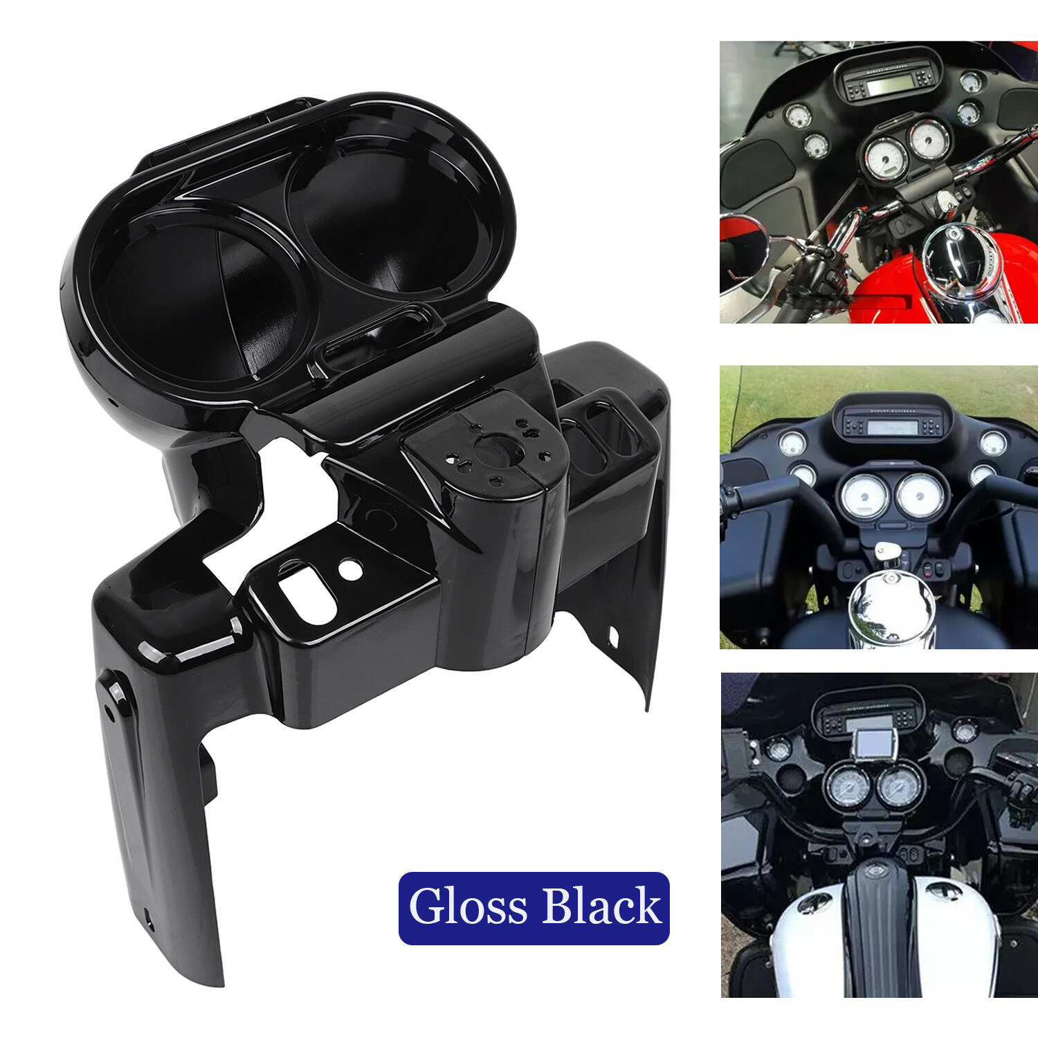 Gauge Housing Cover Nacelle Speedo Housing Black For Harley Road Glide 98-2013