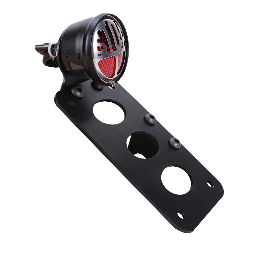 Motorcycle Side Mount Tail Light License Plate Bracket For Harley Chopper Bobber