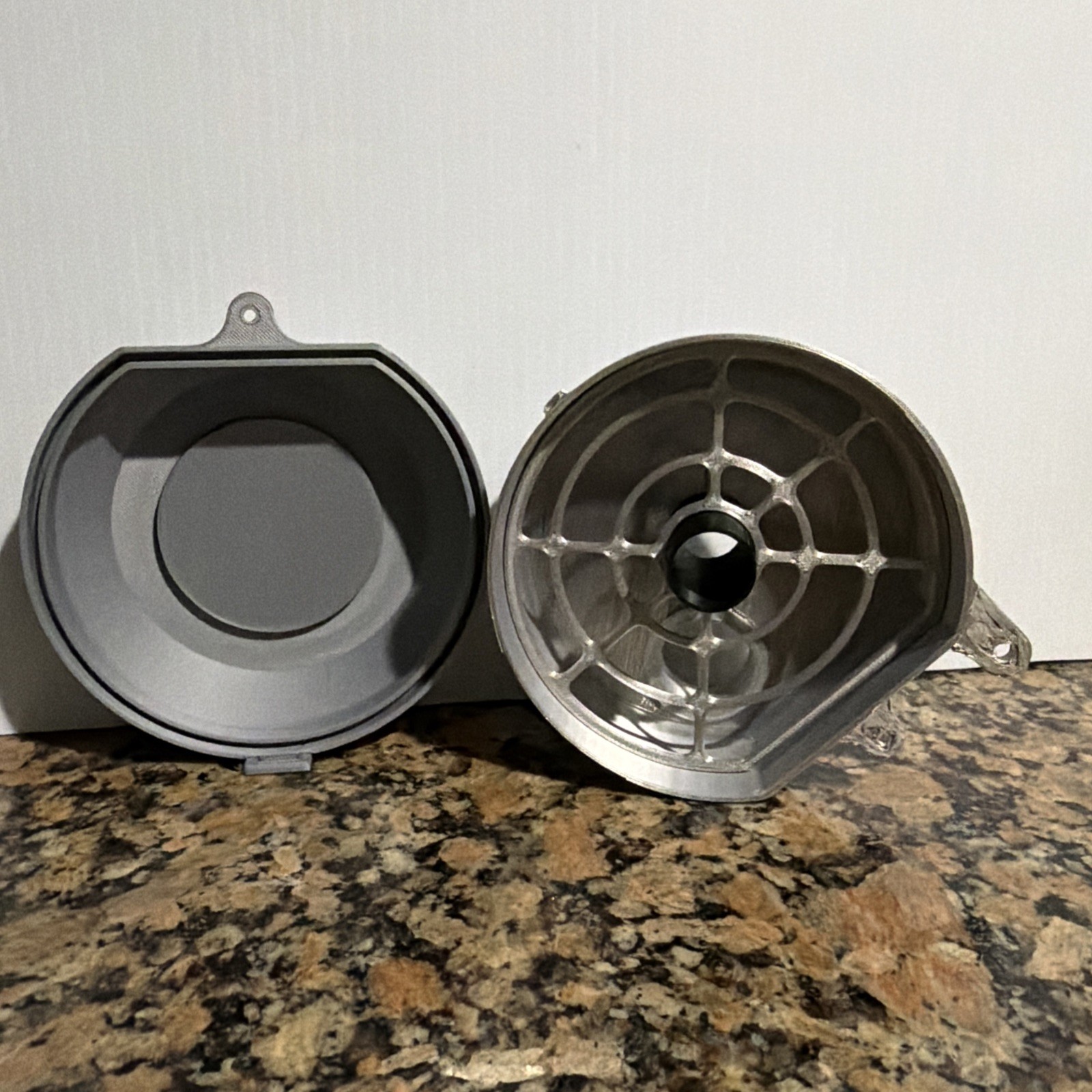 Suzuki FA50SHUTTLE Air Box 3D Printed From Silver and Black PETG Filament .