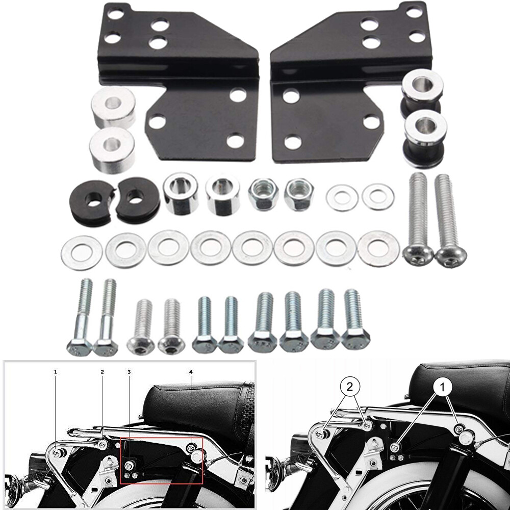 For 97-08 Harley Touring Quick Release Backrest Sissy Bar Docking Hardware Kits