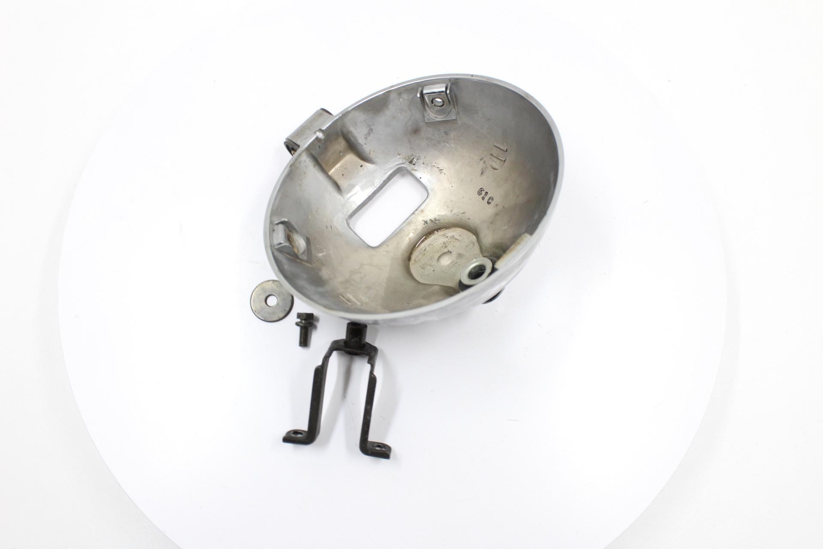 1996 YAMAHA VIRAGO 250 CHROME OEM SILVER HEADLIGHT CASE HOUSING BUCKET