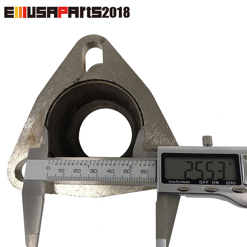 1x 2.5″ to 2″ 3 Bolt Exhaust Muffler Pipe Extension Flange Mild Steel 2″ Height