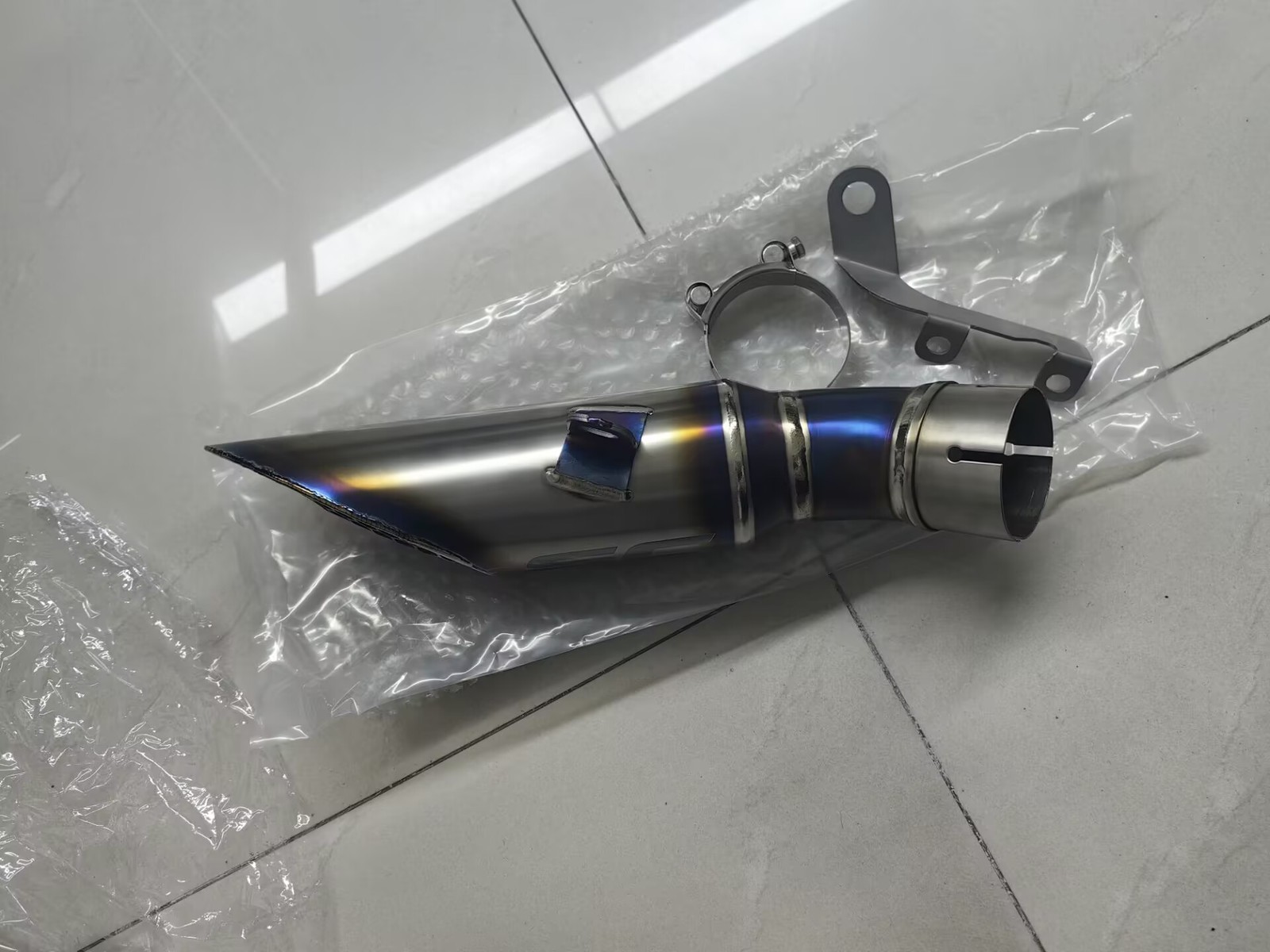 Slip On Motorcycle Exhaust Link Pipe Muffler For Aprilia RSV4 2015 2017-2026