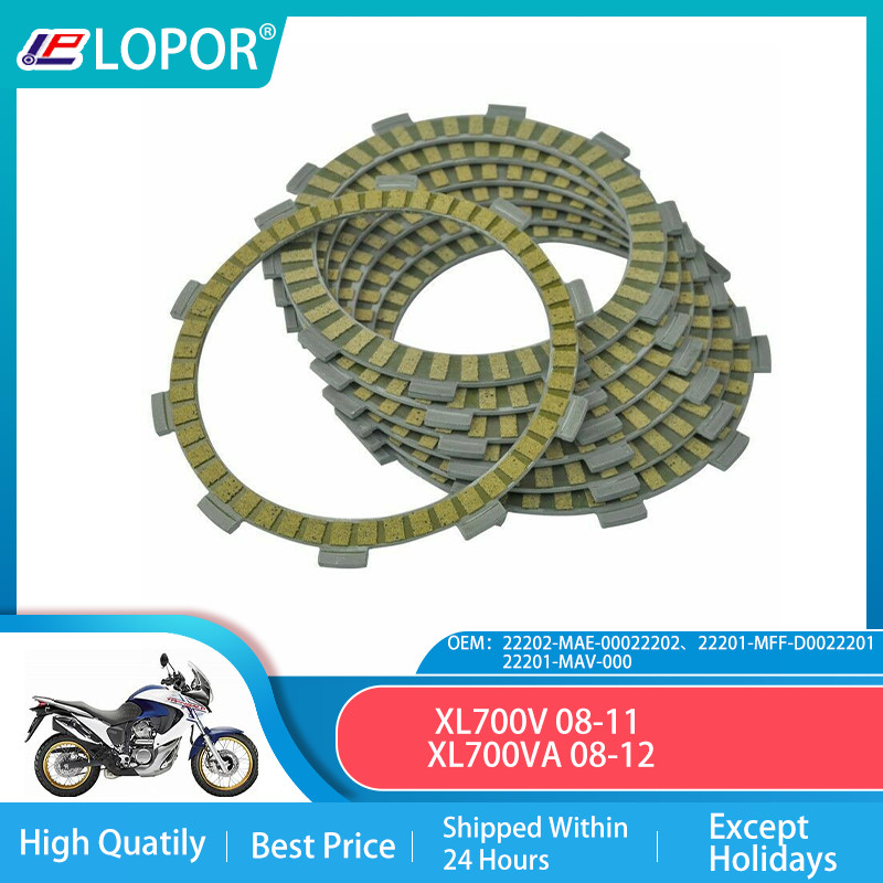 LOPOR Fibrous Clutch plate kit For HONDA XL700V 08-11 XL700VA 08-12