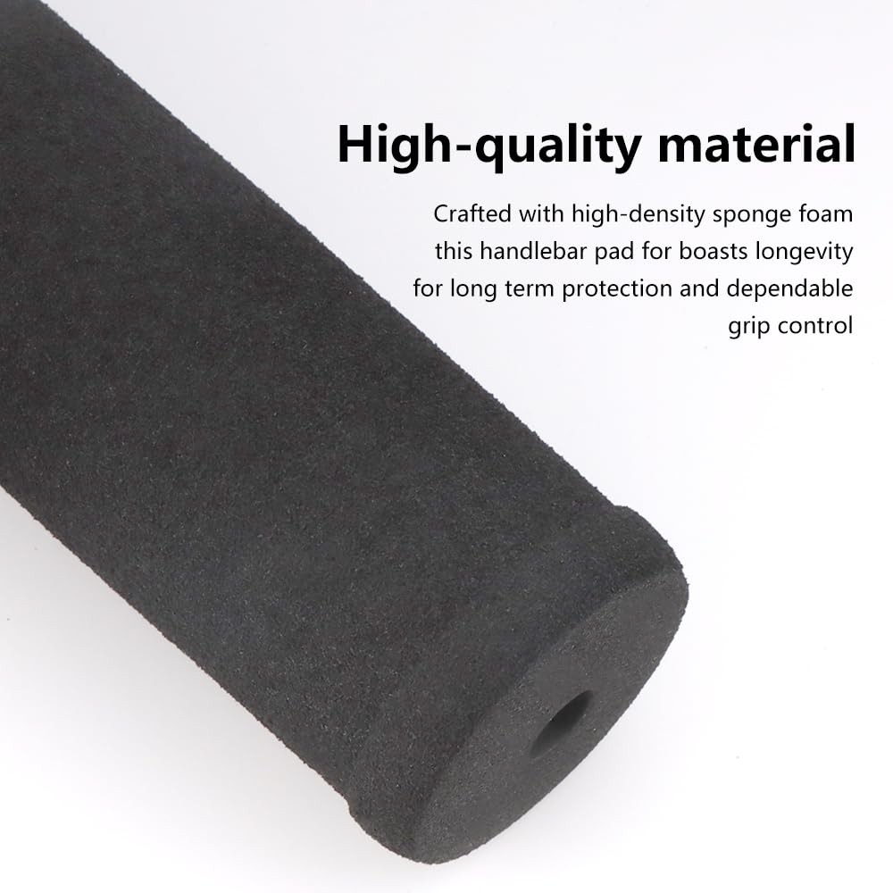 2 Pack Black Crossbar Handlebar Round Foam Pad Protector 7.87 And 9.84 Inch