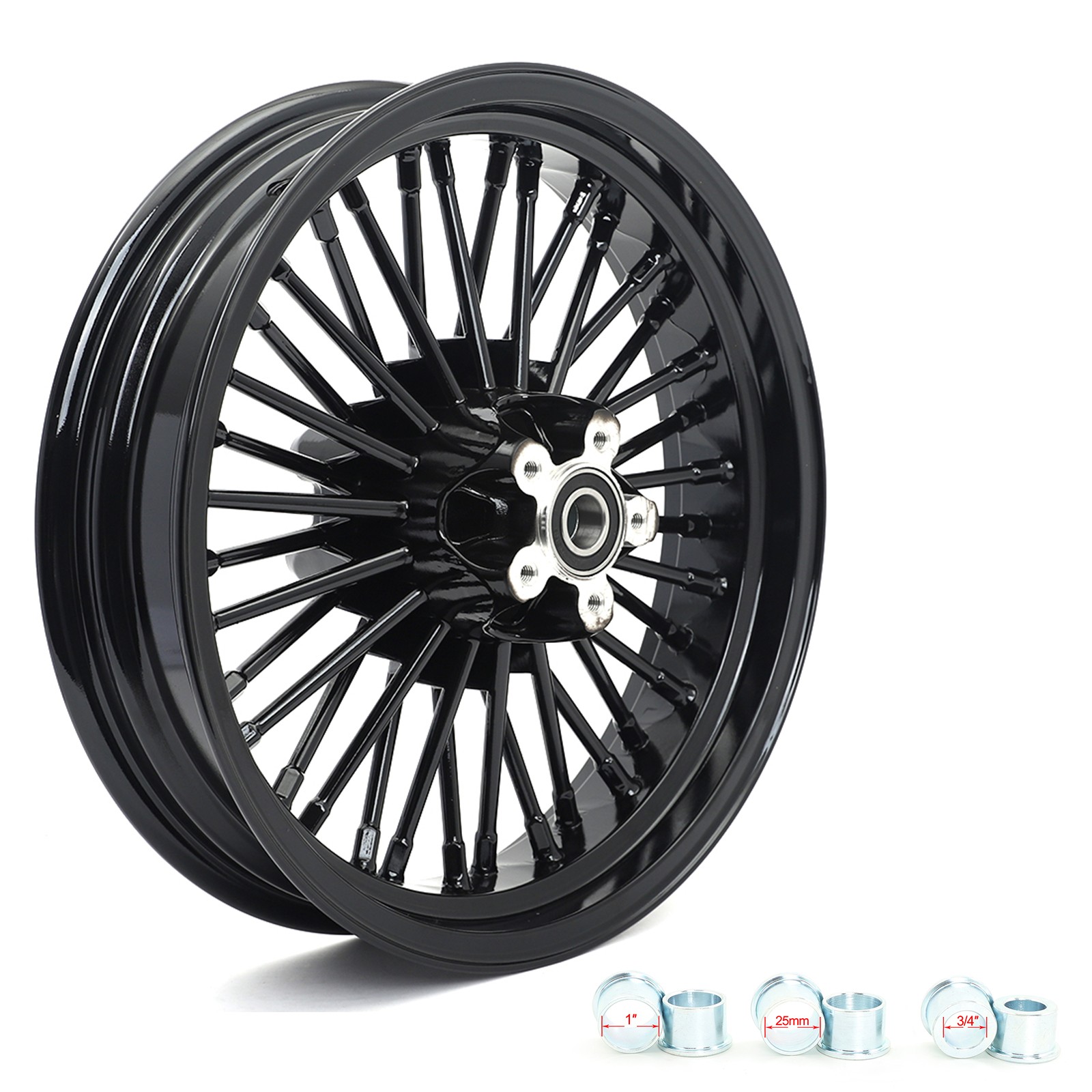 16in. Fat Spoke Rear Wheel Rim 16×3 for Harley Touring Road King Glide 2000-2007