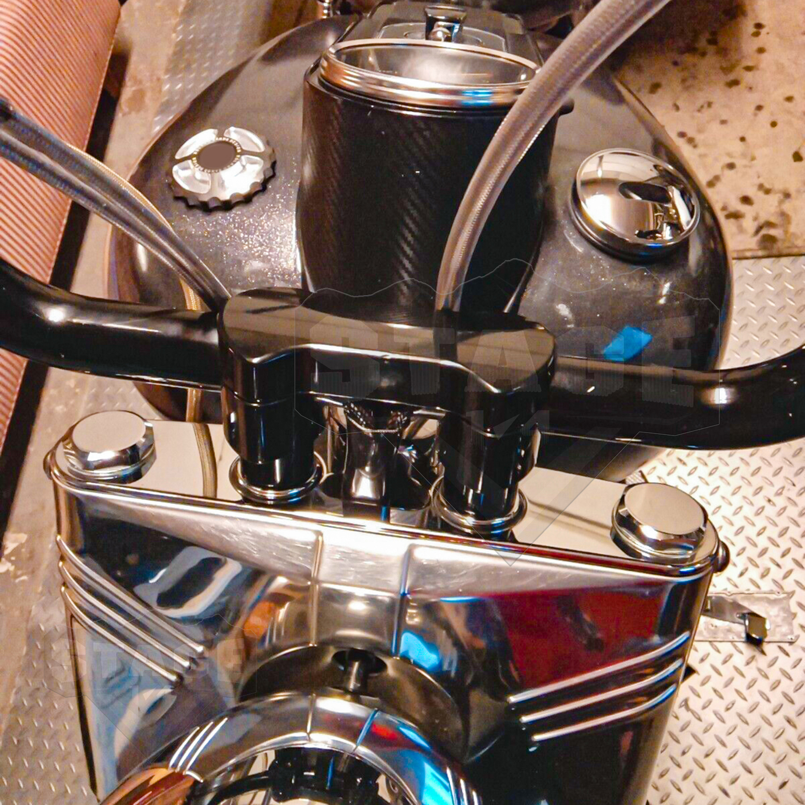 MOFUN 2″ Riser 1.25″ Handlebar Clamp For 18-UP Harley Softail Fat Bob, Fat Boy
