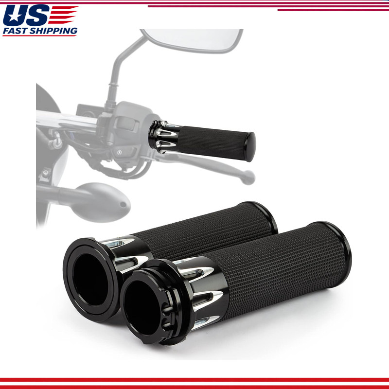 1 Inch 25mm CNC Aluminum Universal Handlebar Grips Touring Dyna