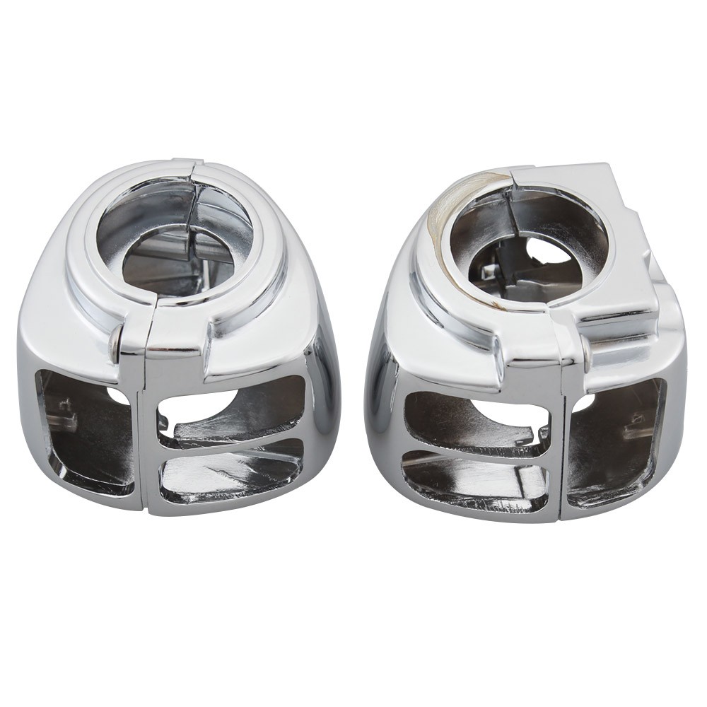 For Harley Softail Custom 96-10 Chrome Hand Control Switch Housing Button Caps