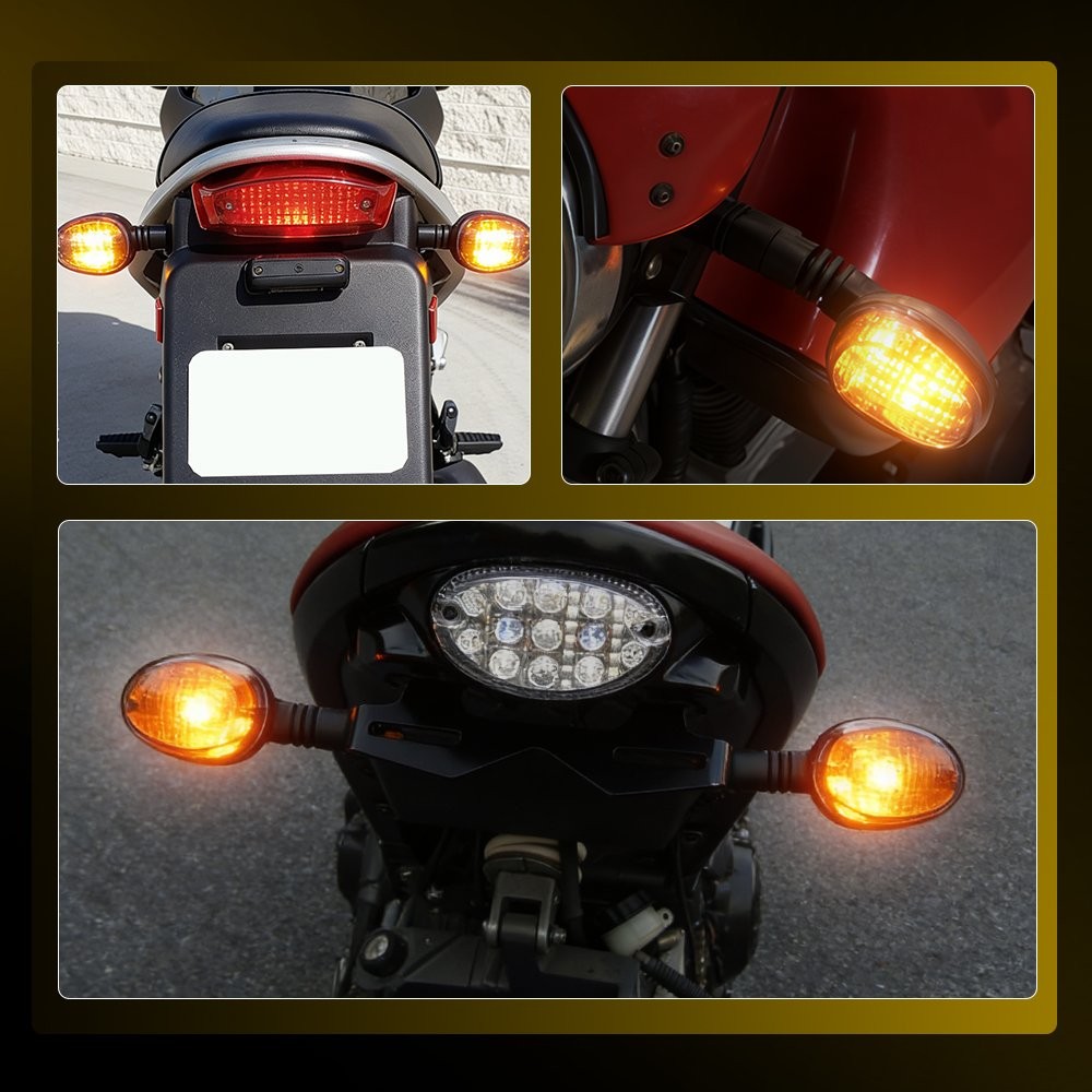 For Buell X1 99-02 Blast 00-10 Smoked Amber Turn Signal Light Pair Y0526.K M10