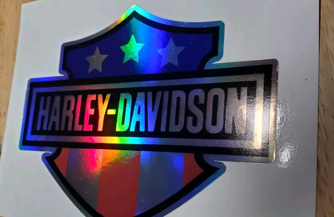 Harley Davidson Sticker Motorcycles Holographic Vinyl Decal Logo 6″ Inch Shiny